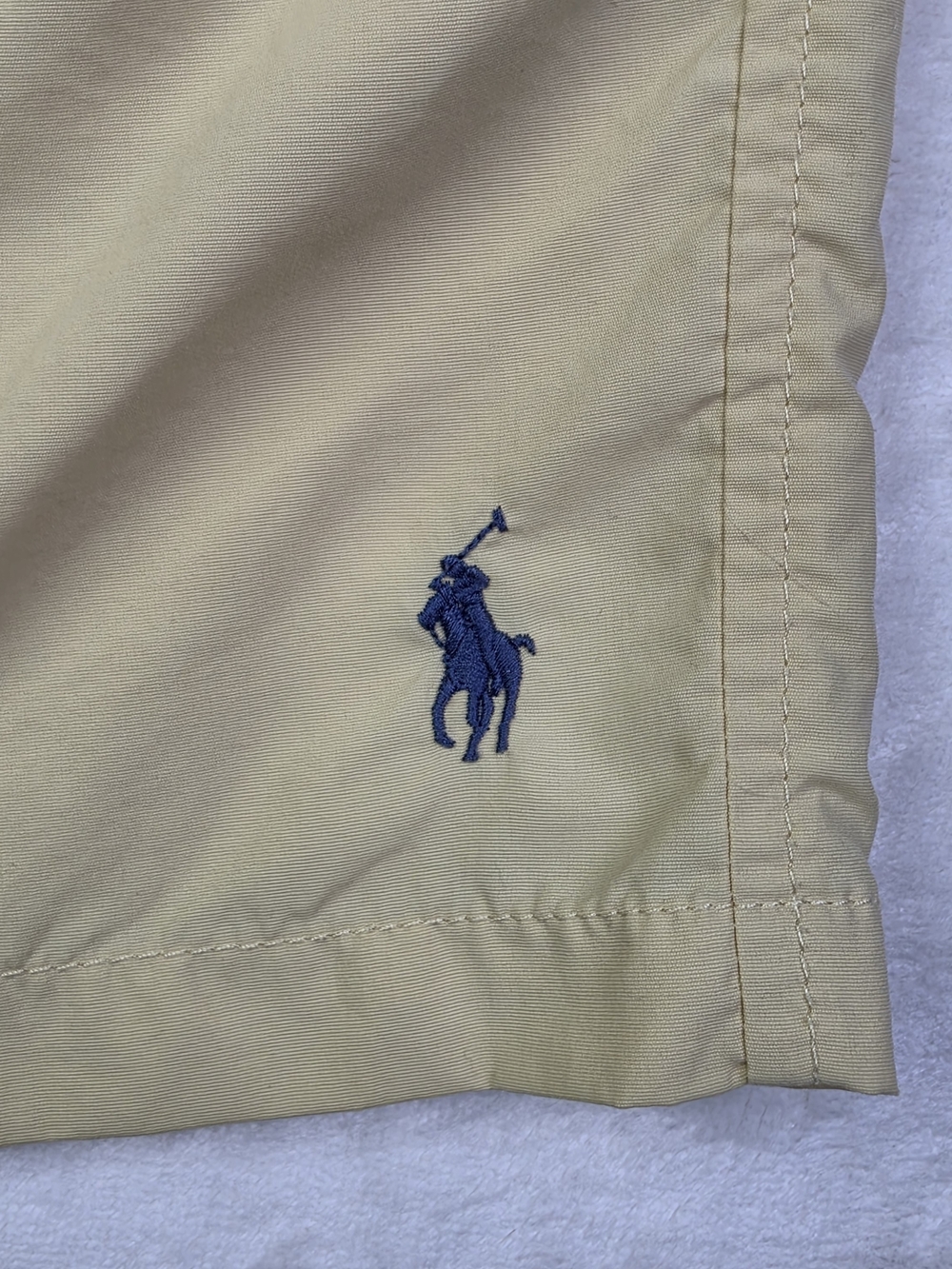 Polo Ralph Lauren Men's Swim Trunks Size L Yellow Nylon Elastic Waist Pony Logo - Picture 8 of 15